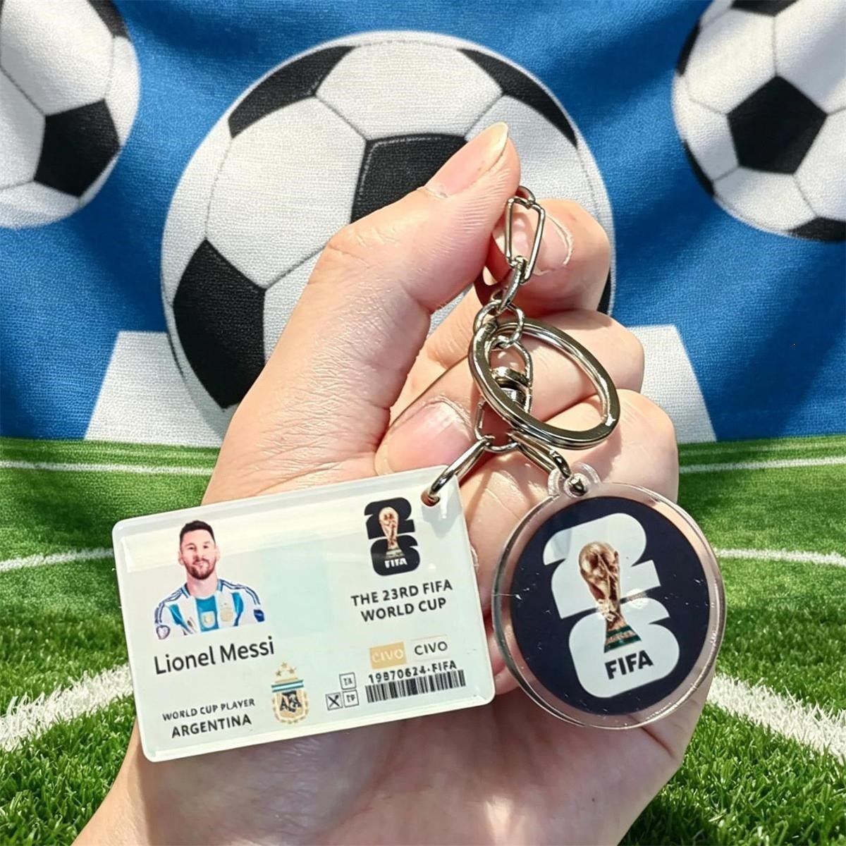 2026 World Cup Soccer Star Keychain Set - Messi, Neymar, Mbappe, Ronaldo Collectible Keyring - FIFA Hype Shop