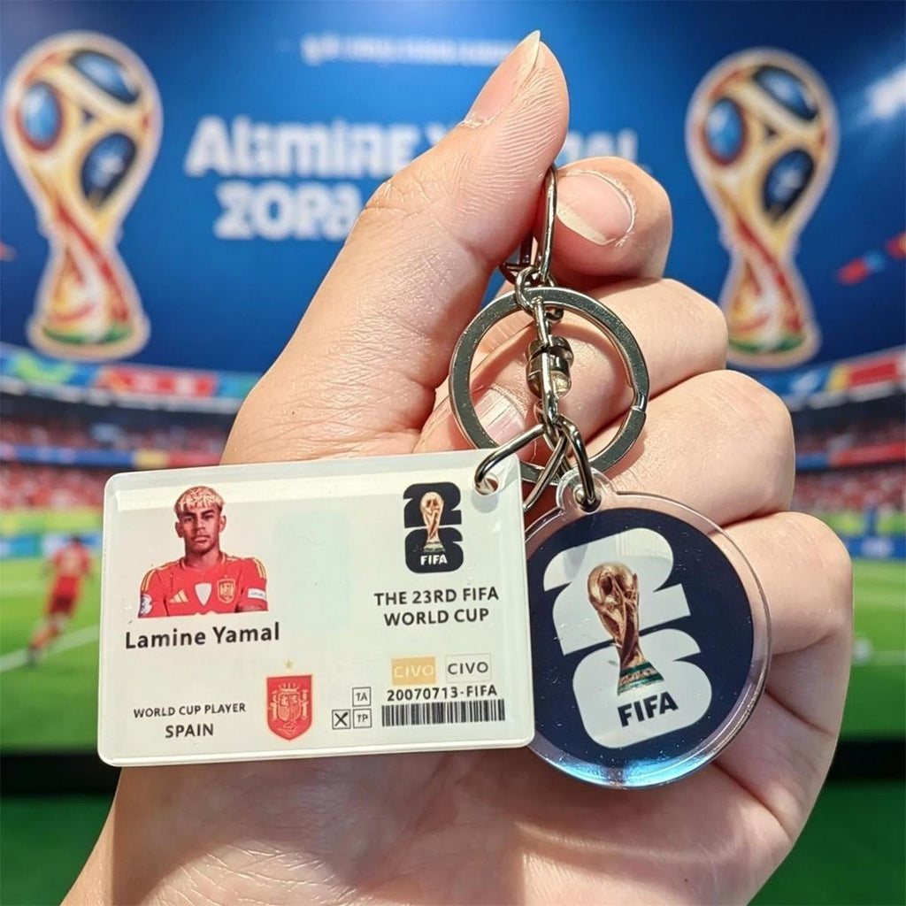 2026 World Cup Soccer Star Keychain Set - Messi, Neymar, Mbappe, Ronaldo Collectible Keyring - FIFA Hype Shop
