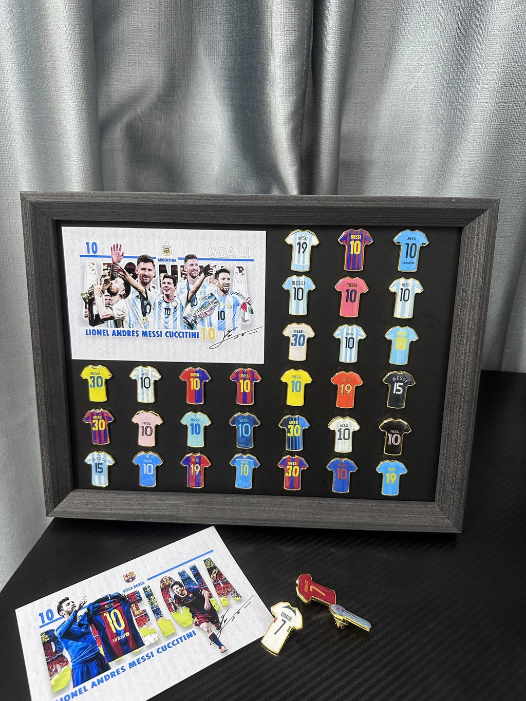 Soccer Star DIY Photo Album Set | 30/20 Player Jersey Enamel Pins + Printed Cards + Album | Build Your Own Football Legend Collection - FIFA Hype Shop