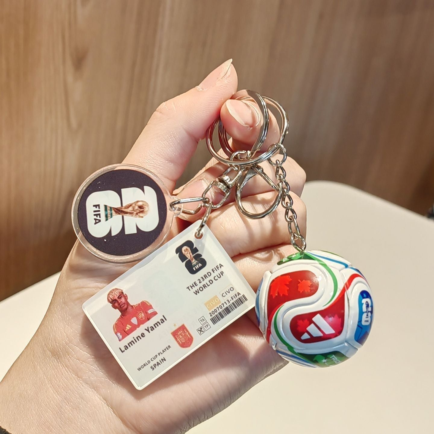 2026 World Cup Soccer Star Keychain Set - Messi, Neymar, Mbappe, Ronaldo Collectible Keyring - FIFA Hype Shop
