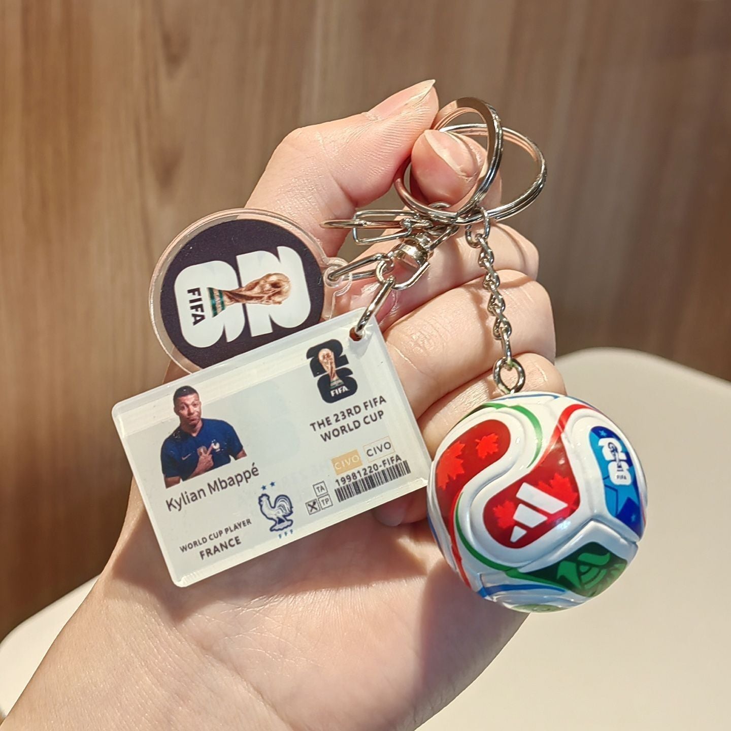 2026 World Cup Soccer Star Keychain Set - Messi, Neymar, Mbappe, Ronaldo Collectible Keyring - FIFA Hype Shop