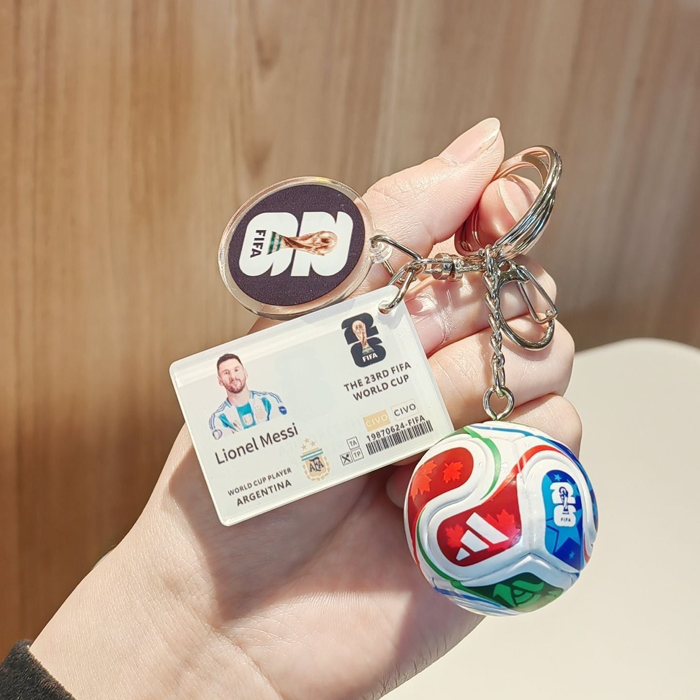 2026 World Cup Soccer Star Keychain Set - Messi, Neymar, Mbappe, Ronaldo Collectible Keyring - FIFA Hype Shop