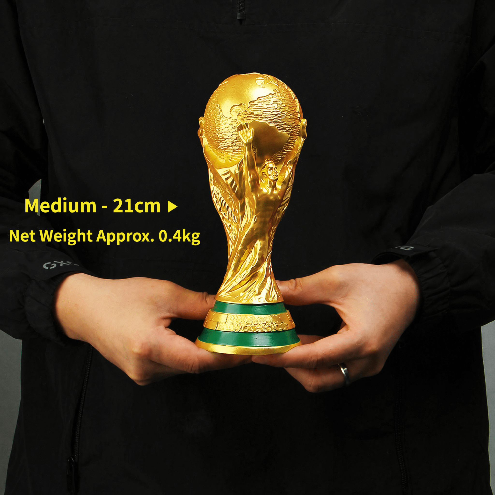 2026 World Cup Trophy Replica – Matte Gold & Gold With Black Base, Multi-Size Desk Collectible - FIFA Hype Shop