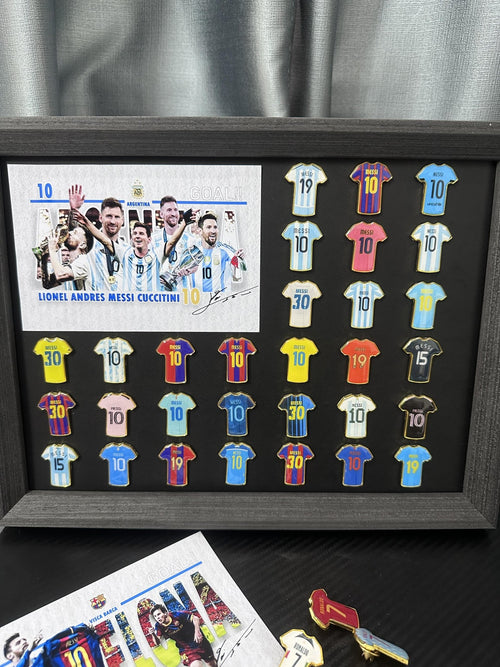 Soccer Star DIY Photo Album Set | 30/20 Player Jersey Enamel Pins + Printed Cards + Album | Build Your Own Football Legend Collection - FIFA Hype Shop