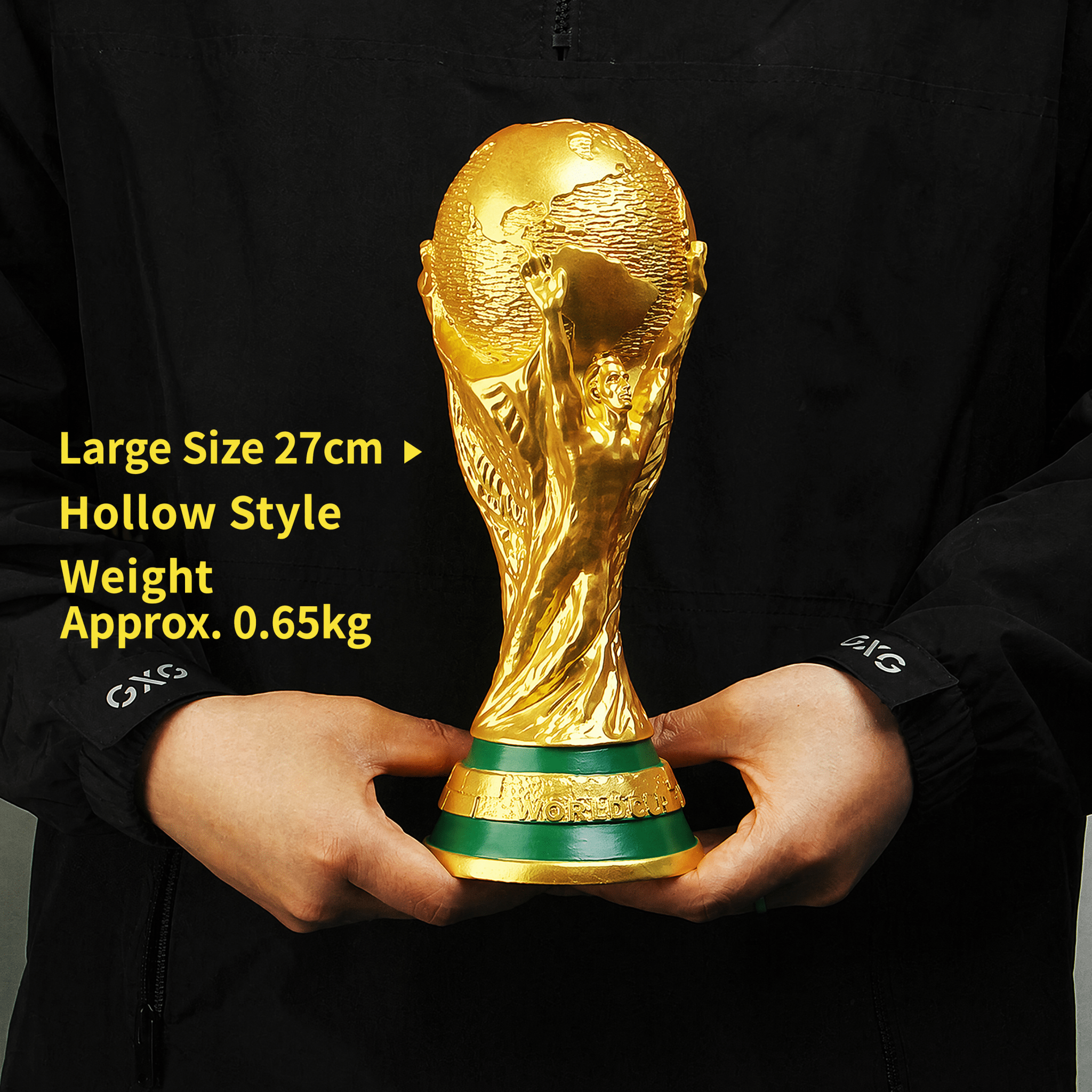 2026 World Cup Trophy Replica – Matte Gold & Gold With Black Base, Multi-Size Desk Collectible - FIFA Hype Shop