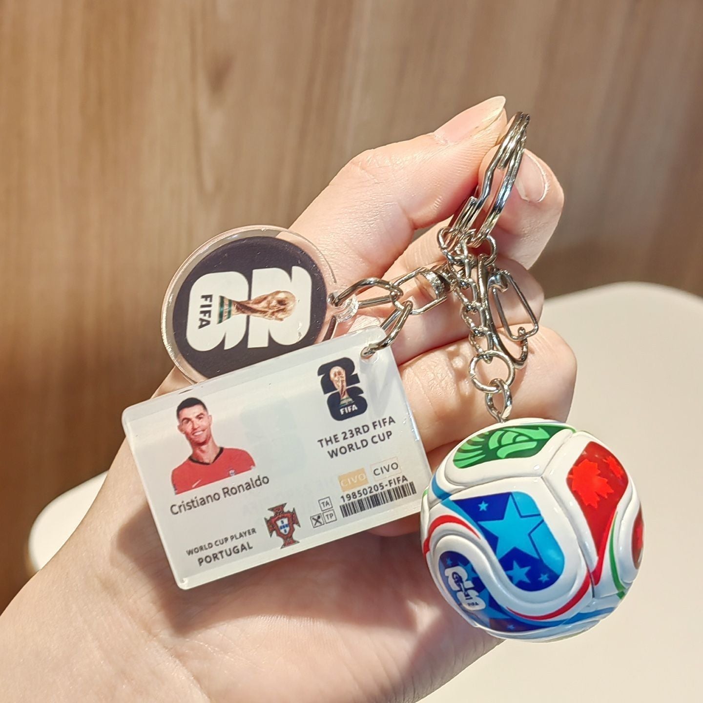 2026 World Cup Soccer Star Keychain Set - Messi, Neymar, Mbappe, Ronaldo Collectible Keyring - FIFA Hype Shop