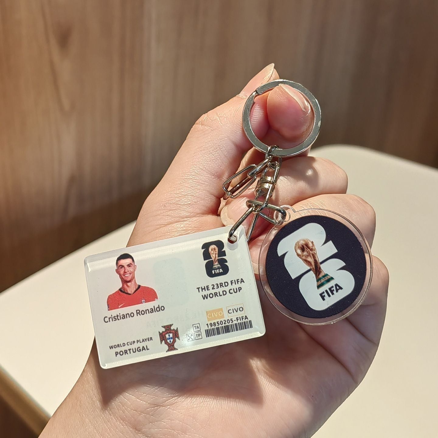 2026 World Cup Soccer Star Keychain Set - Messi, Neymar, Mbappe, Ronaldo Collectible Keyring - FIFA Hype Shop
