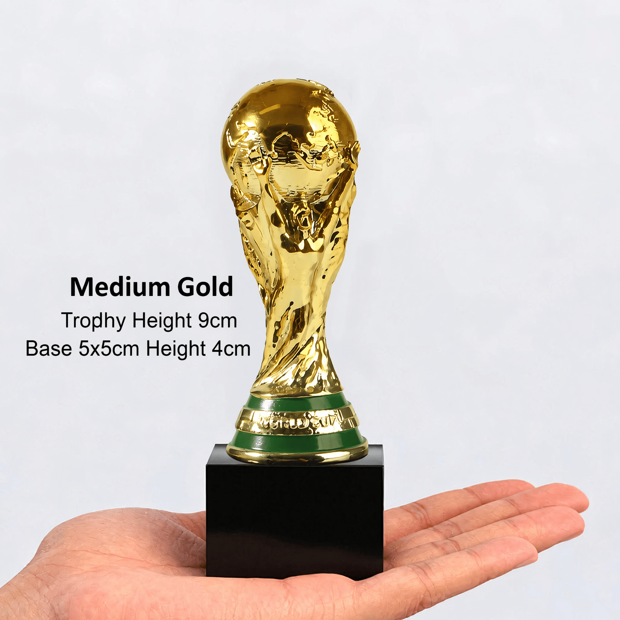2026 World Cup Trophy Replica – Matte Gold & Gold With Black Base, Multi-Size Desk Collectible - FIFA Hype Shop